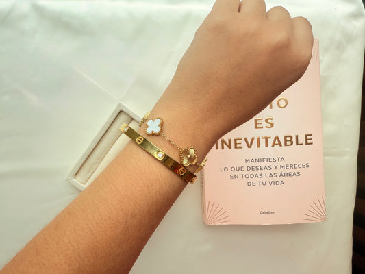 Pulsera VCA Bicolor Blanco / Dorado