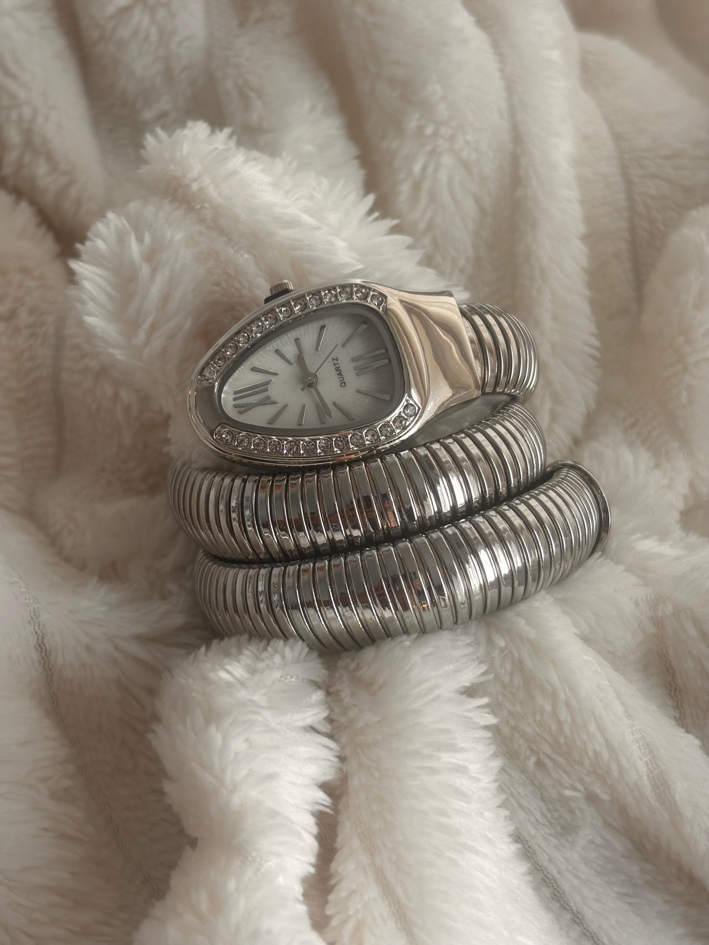 Reloj serpenter plateado