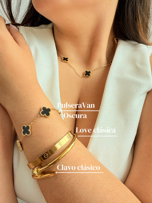 Pulsera love clásica dorada