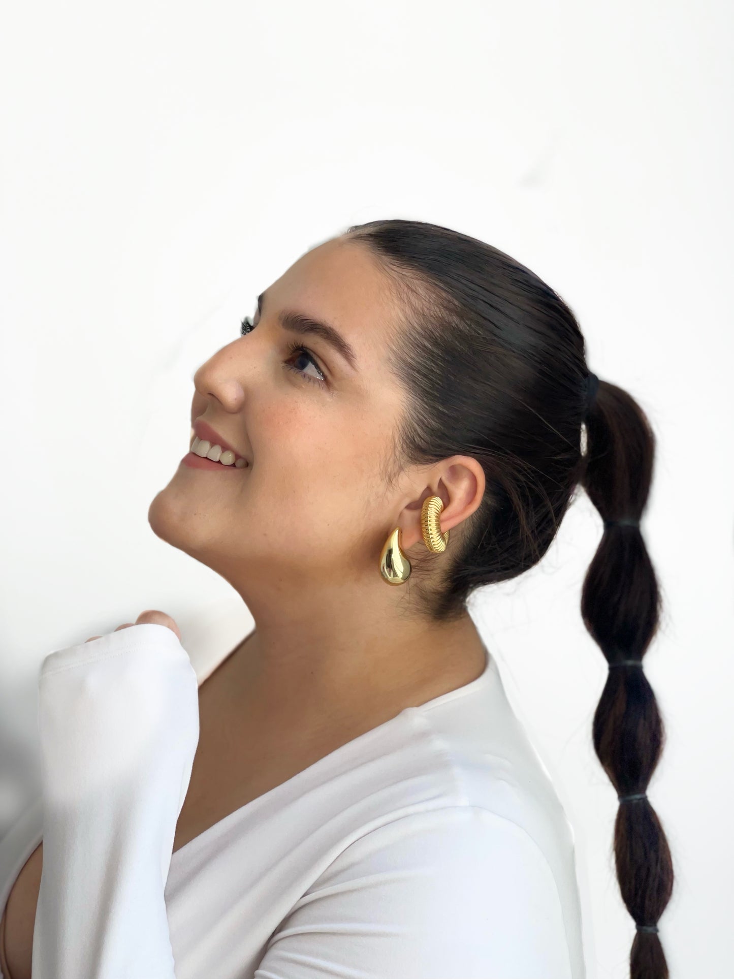 Aretes Gota Dorados