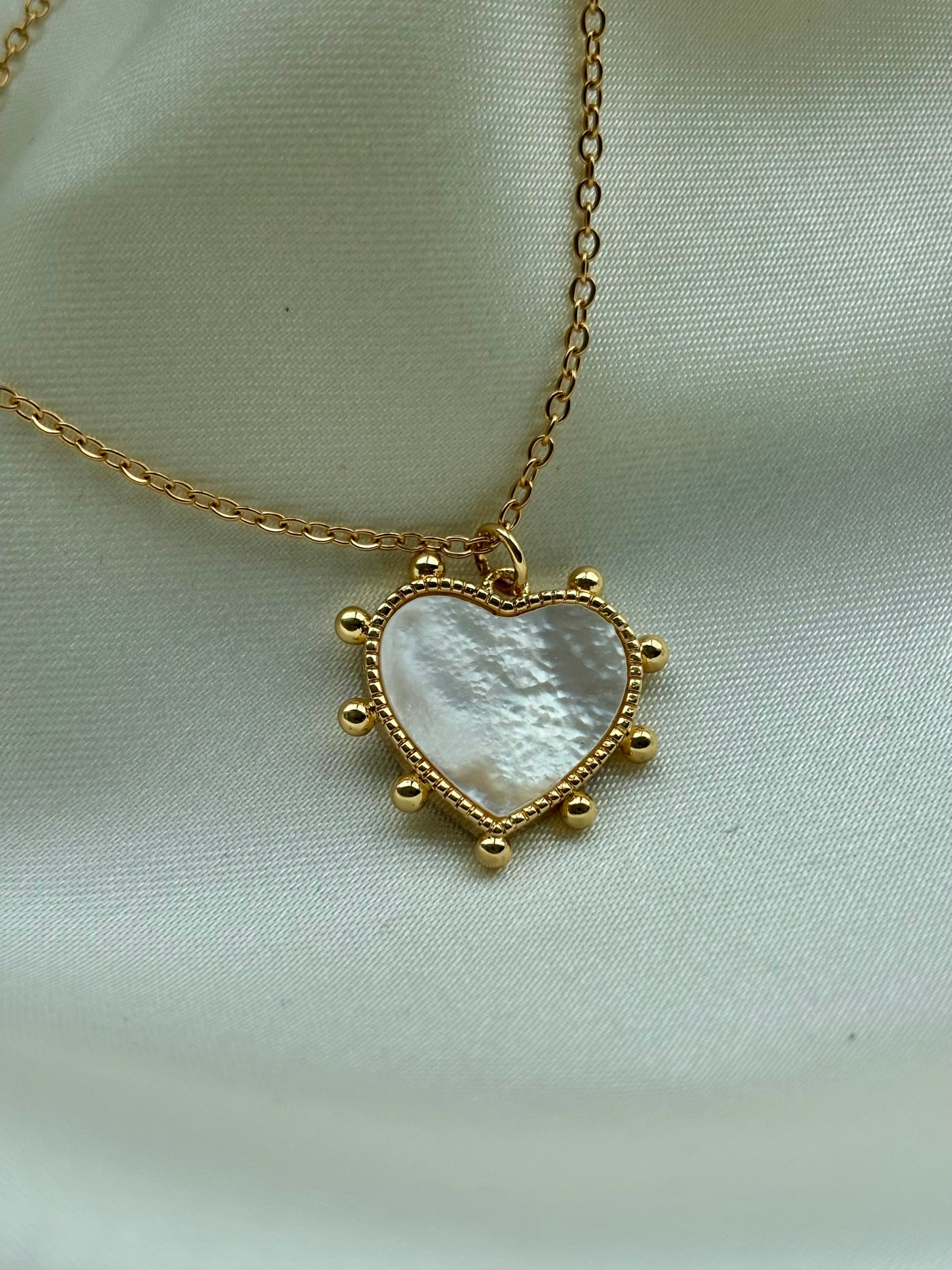 Cadena Golden heart BLANCA