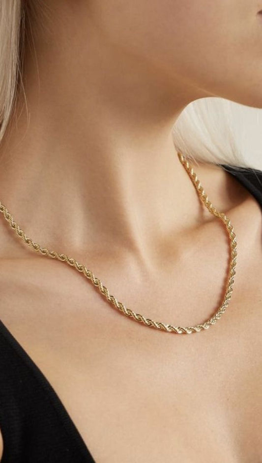 Cadena cordón dorado