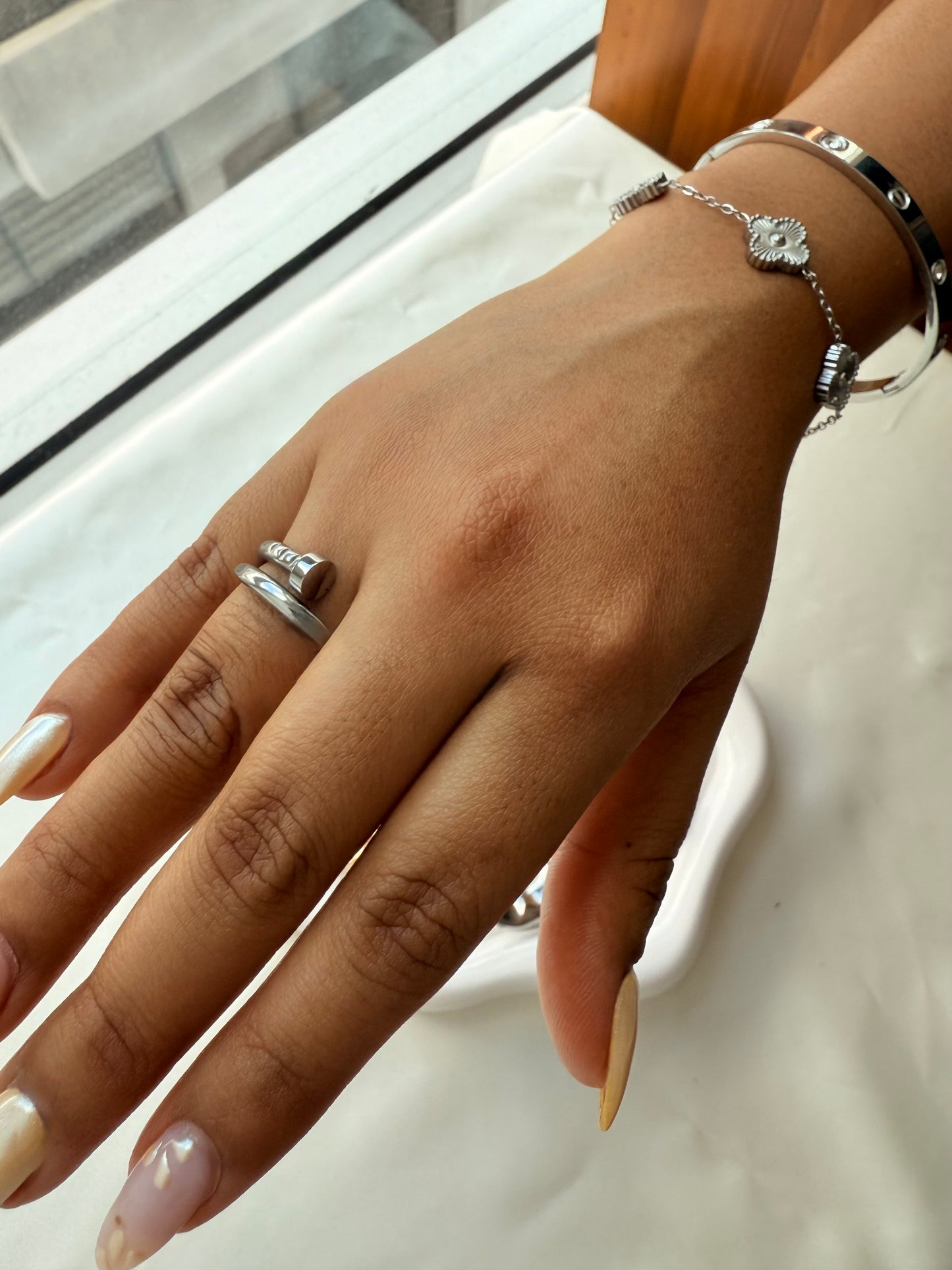 Anillo clavo PLATA