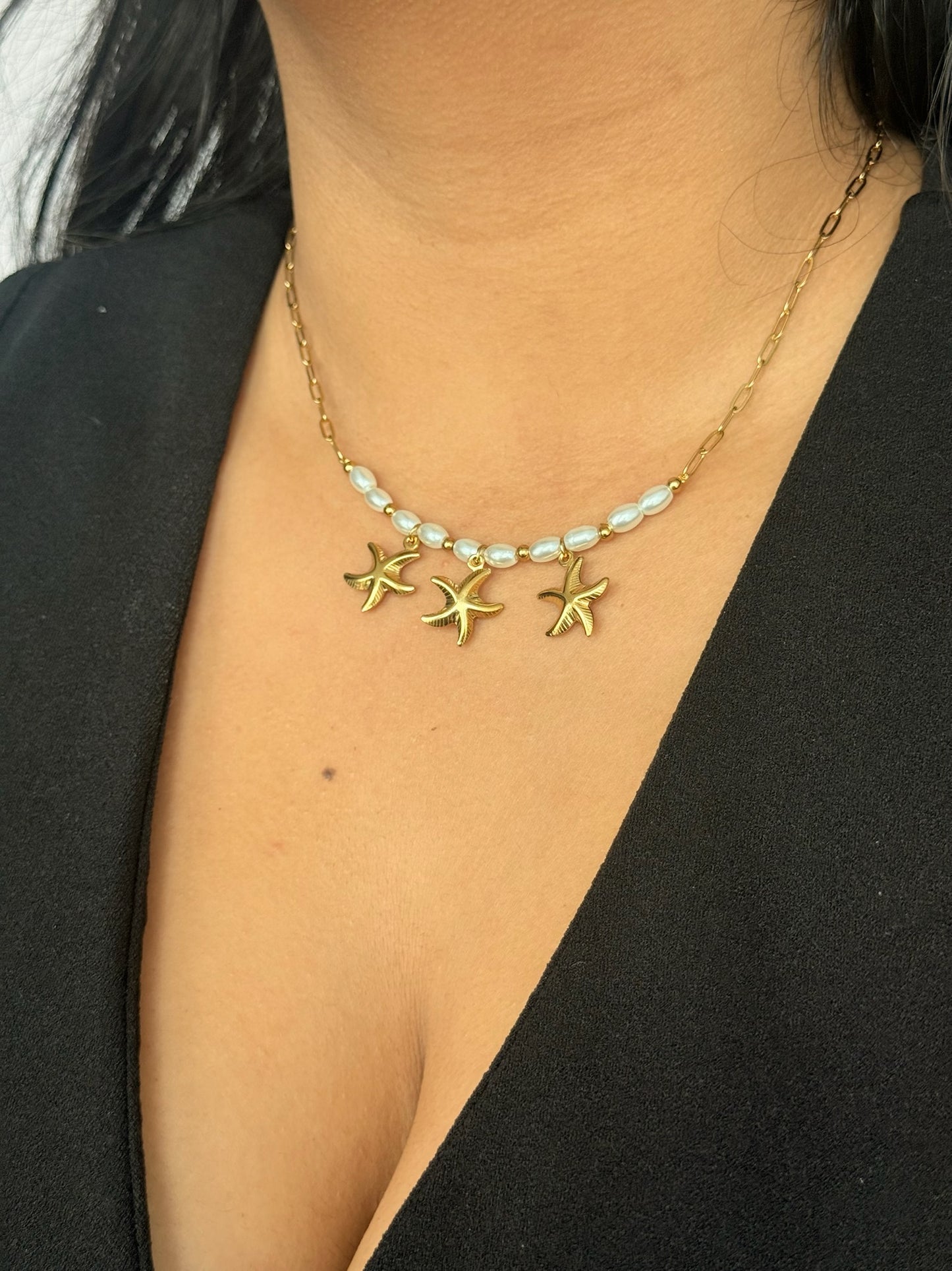 Cadena estrella perlada