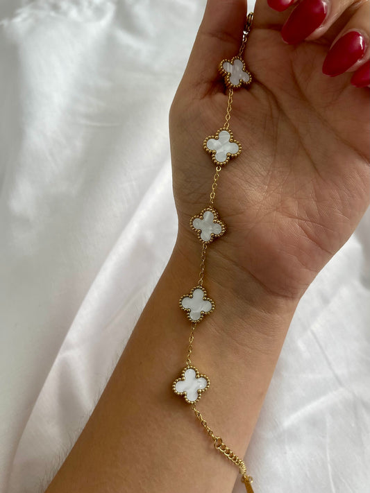 Pulsera V Blanca