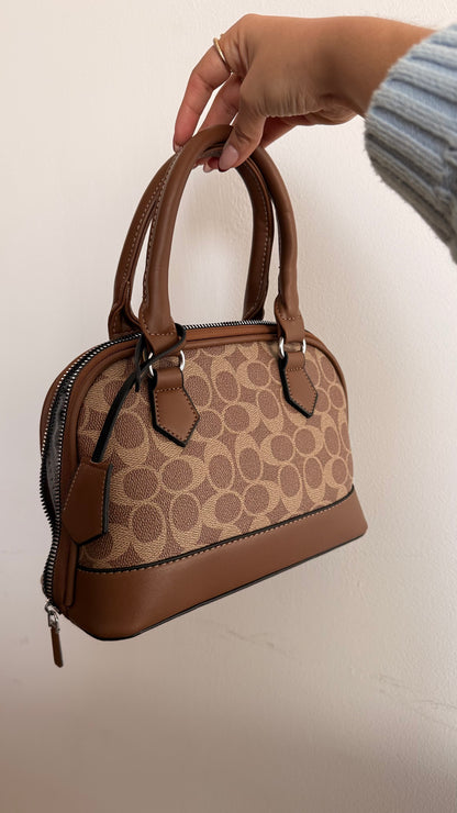 Cartera coach mediana café