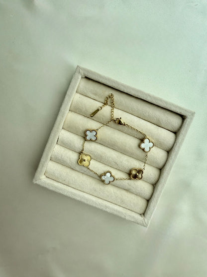 Pulsera VCA Bicolor Blanco / Dorado