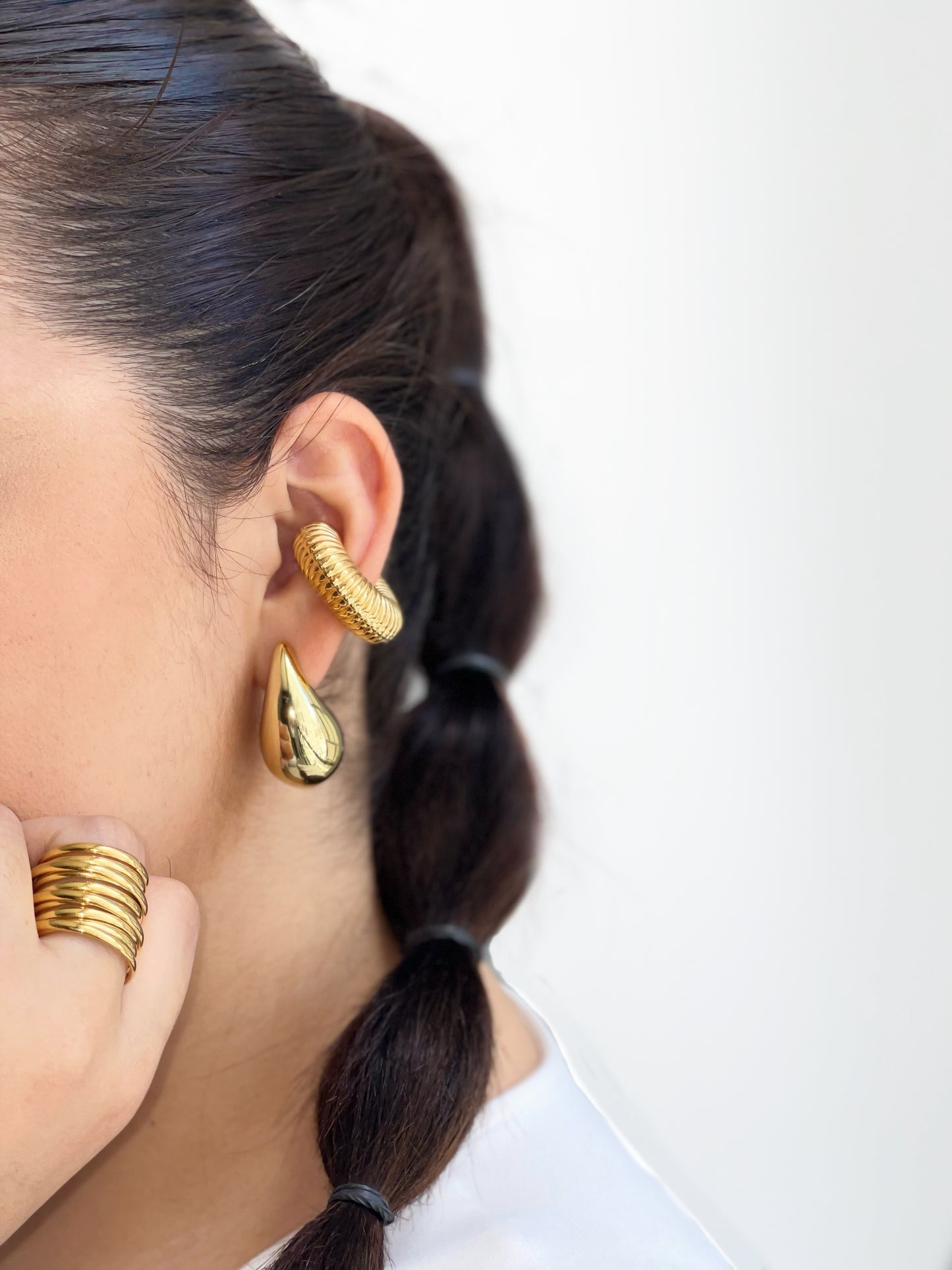 Aretes Gota Dorados