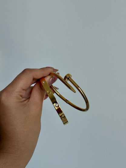 Pulsera love clásica dorada