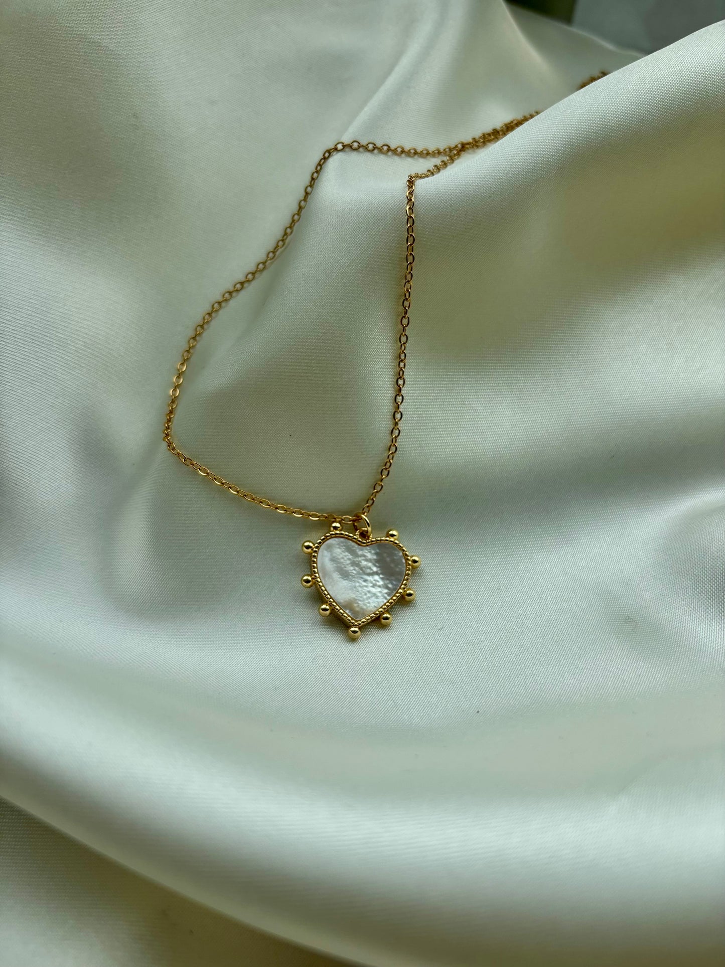 Cadena Golden heart BLANCA