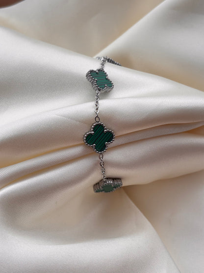 Pulsera VCA plateada verde