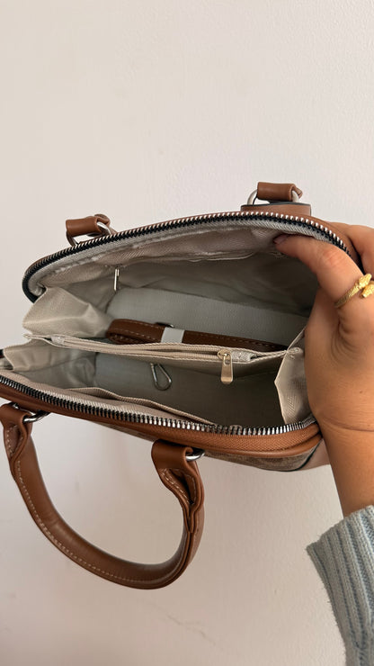 Cartera coach mediana café