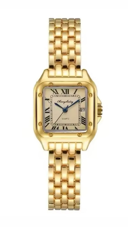 RELOJ CARTIER CARA DORADA