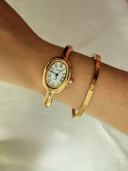 Reloj vintage cara blanca