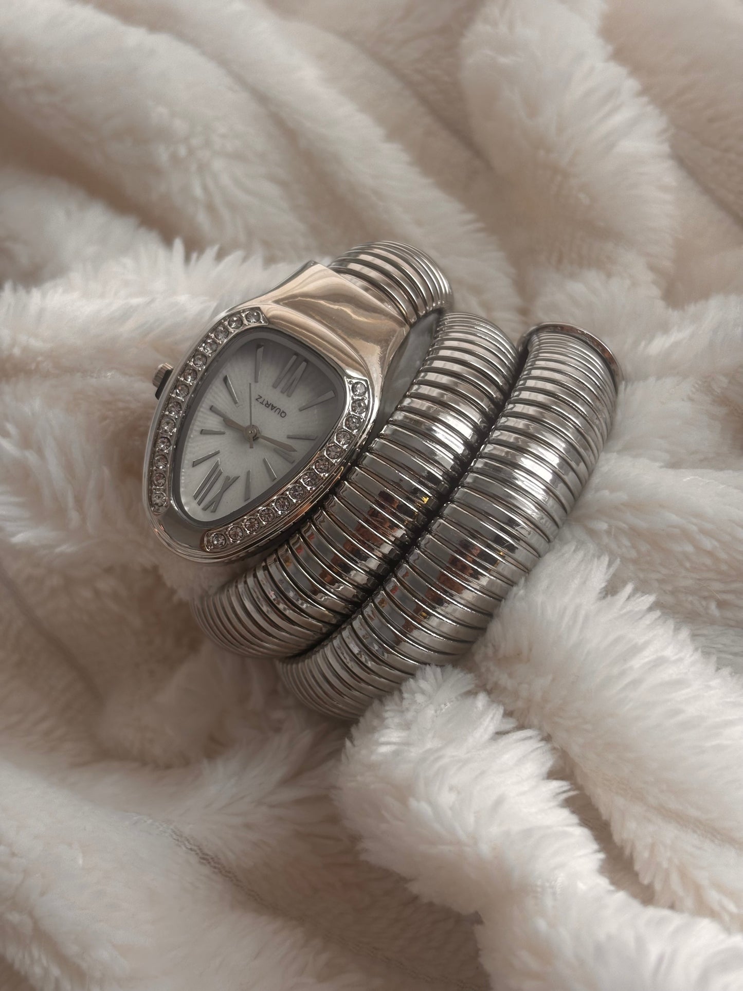Reloj serpenter plateado