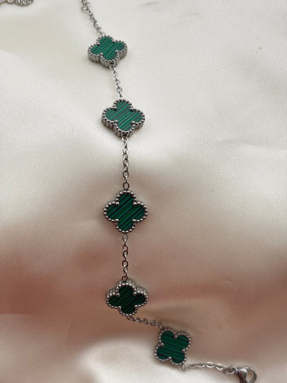 Pulsera VCA plateada verde