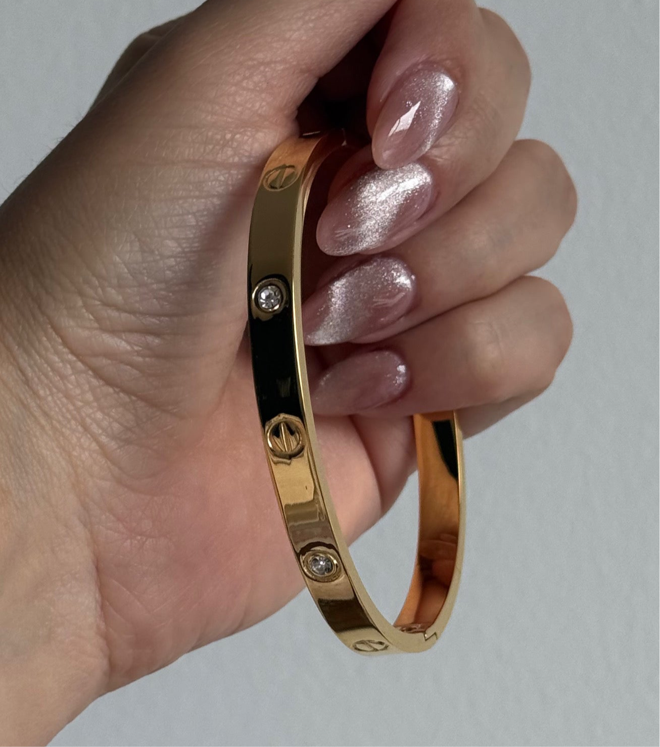 Pulsera Love Zircones Dorado