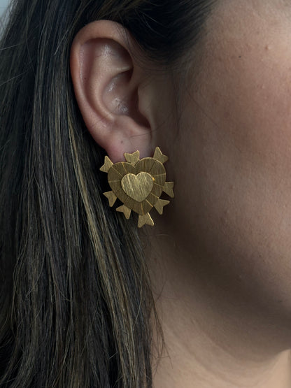 Aretes sagrado corazón