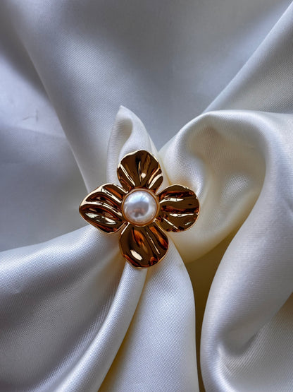 Anillo Flor perlado