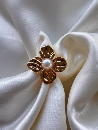 Anillo Flor perlado