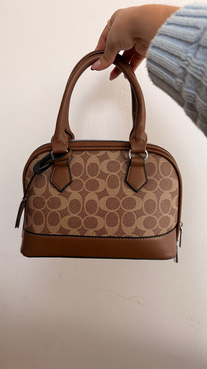 Cartera coach mediana café