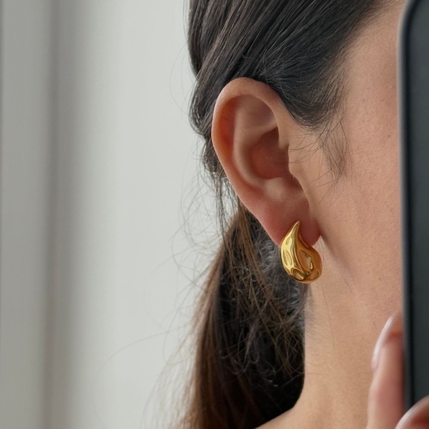 Aretes gota irregular